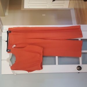 Paper Crane 2 pc. orange pant suit